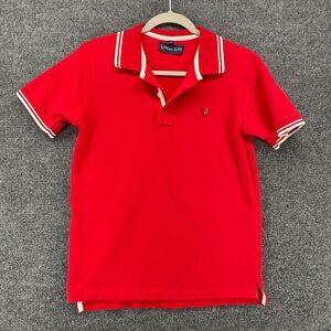 Allen Solly Polo Shirt Womens M Red Collared Short Sleeve Preppy Nautical Tennis